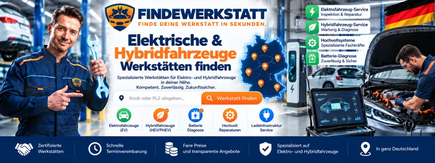 Elektrische & Hybridfahrzeuge Werkstätten finden